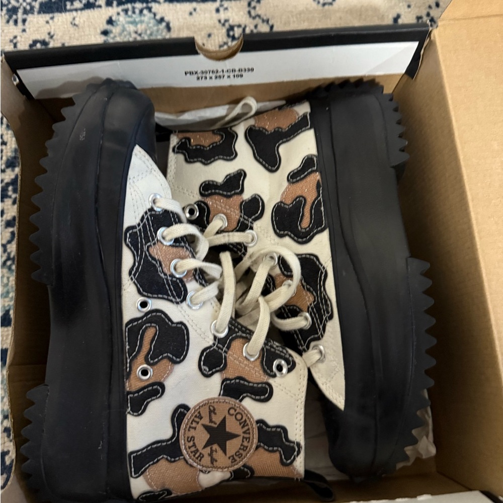 Converse Kids High-Top Sneakers - Black, White, Brown